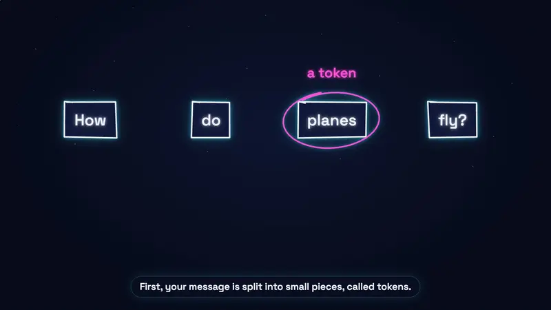 Neon glow: How AI chatbots write answers
